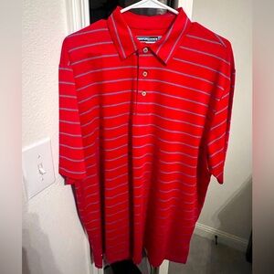 Roundtree Yorke Performance Polo, Red/blue, Large